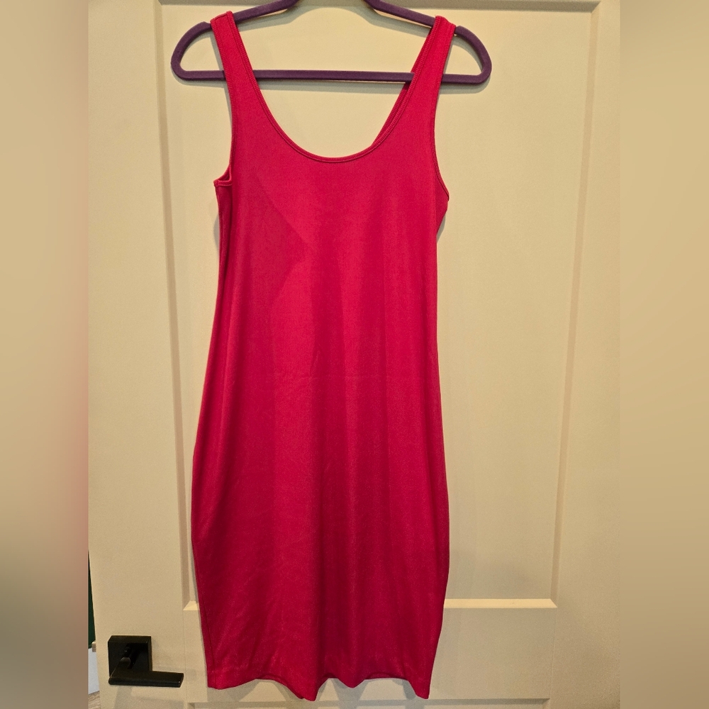Express Vibrant Pink Midi Dress